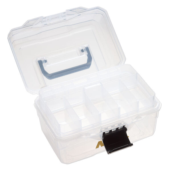Artbin&reg; 1pkg1, polypropylene, clear and black, 9 x 5-1/2 x 6-3/4 inches, organizer box with removable tray with 6 fixed compartments image number 2