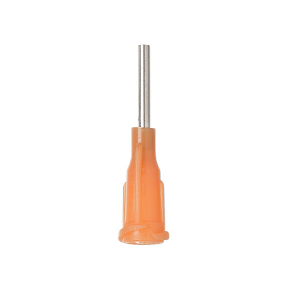 Syringe tip, polypropylene and stainless steel, orange, 15-gauge tip. Sold per pkg of 20. image number 0