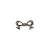 Bead 1pkg4 gunmetal-plated pewter, 16x9mm bow / fits up to 8mm cube image number 0