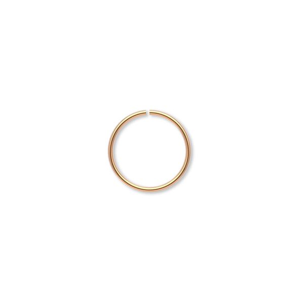 Jump ring, gold-plated brass, 12mm round, 10.4mm inside diameter, 20 gauge. Sold per pkg of 500. image number 0