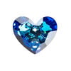 Drop 1pkg1 crystal Bermuda blue P, Crystal Passions&reg; 28x23mm pendant honeycomb heart 6264 image number 0