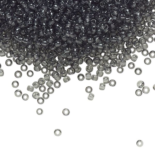 Seed bead, TOHO BEADS®, glass, pkg/50g, #11 round, transparent grey (TR-11-9B). image number 0