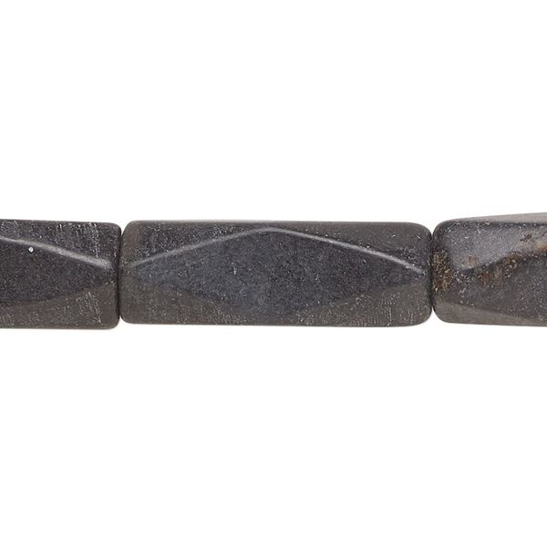 Blackstone 1pkg1, faceted square tube bead 15.5-16 inch 24x8mm-27x10mm image number 0