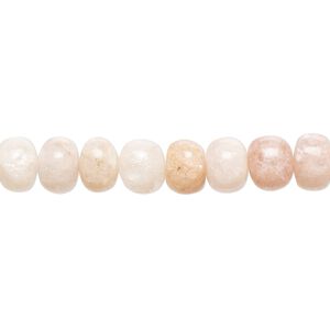 Peach sunstone 1pkg1, hand-cut rondelle bead natural 13 inch 7x5mm-8x6mm