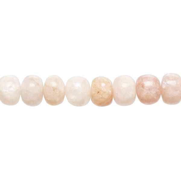 Peach sunstone 1pkg1, hand-cut rondelle bead natural 13 inch 7x5mm-8x6mm image number 0
