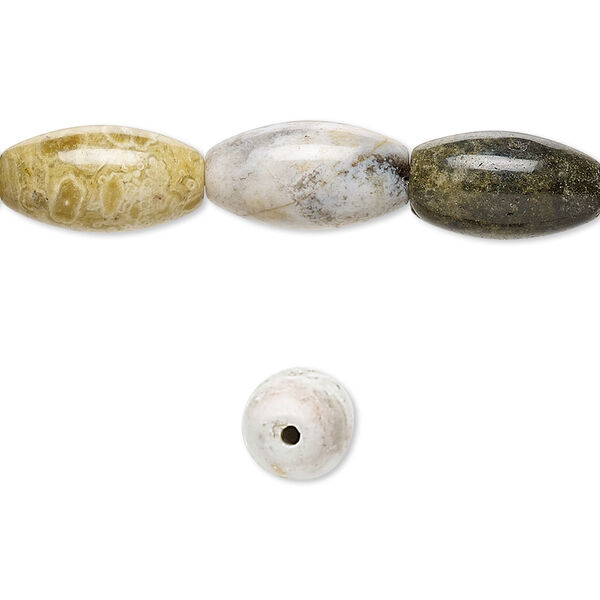 Ocean jasper 1pkg1, oval bead natural B grade, 15.5-16 inch 14x8mm image number 0