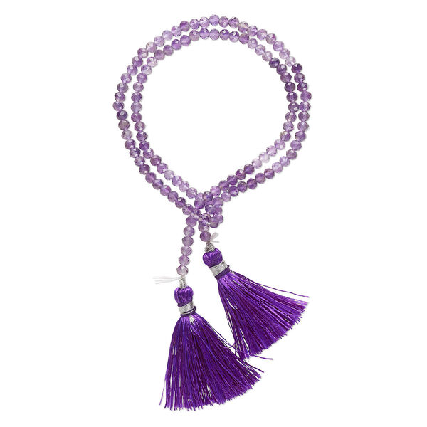 Bead, amethyst (natural), shaded, 3.5-4mm hand-cut faceted round, B+ grade, Mohs hardness 7. Sold per 15-1/2" to 16" strand. image number 0