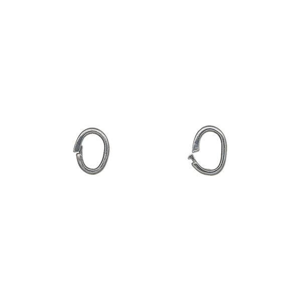 Loop Lock™, JBB Findings, gunmetal-plated brass, 7x5mm oval. Sold per pkg of 4. image number 0