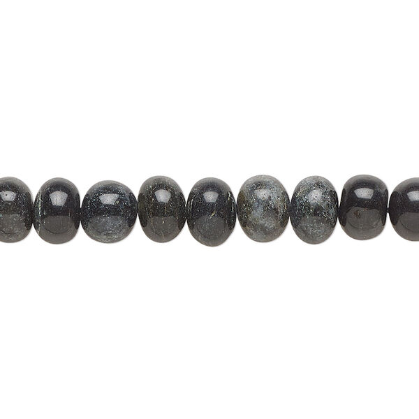 Black spotted quartz 1pkg1, hand-cut uneven round / rondelle bead natural 14 inch 6-7mm / 7x5mm image number 0