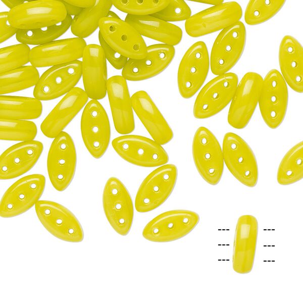 Bead, Czech pressed glass, opaque olive green silk, 8x3mm Cali with (3) 0.8mm holes. Sold per pkg of 50. image number 0