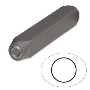 Stamp punch, tempered chrome vanadium steel, 5mm circle, 2-3/4 x 3/8 inches. Sold individually.