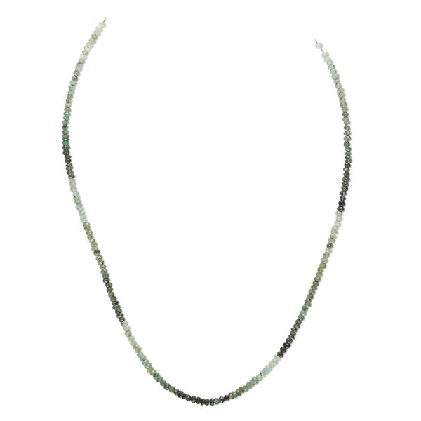 Bead, emerald (oiled), shaded light to dark, 3x2mm hand-cut faceted rondelle, C- grade Mohs hardness 7-1/2 to 8. Sold per 16-inch strand. image number 0