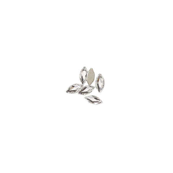 Flat back 6pk crystal foil back, Crystal Passions® 4x1.8mm marquise jewel 2201 image number 0