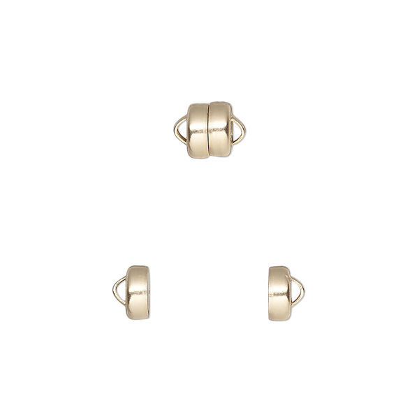 Clasp, Mag-Lok®, magnetic, 14Kt gold-filled, 5.9x4.8mm barrel. Sold individually. image number 0