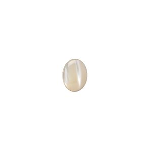 Cabochon, mother-of-pearl shell (natural), 8x6mm calibrated oval, Mohs hardness 3-1/2. Sold per pkg of 4.