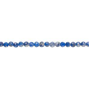 Lapis lazuli 1pkg1, hand-cut faceted round bead natural 12 inch 3mm