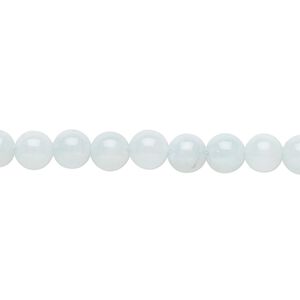 Aquamarine 1pkg1, round bead 15.5-16 inch 6mm