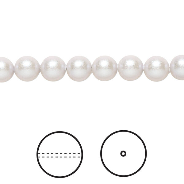 Pearl 50pk iridescent dove grey, Crystal Passions® 6mm round 5810 image number 0