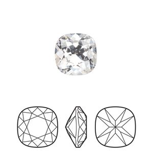 Fancy stone 144pk crystal foil back, Preciosa MAXIMA Czech crystal rhinestone 12mm cushion square