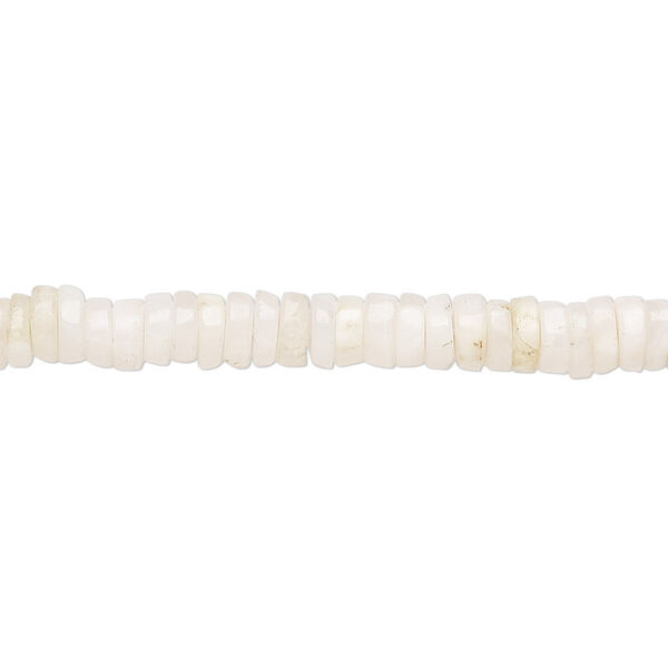 Bead 1pkg1 pink aragonite, 4x1mm-6x2mm hand-cut rondelle C grade, 8 inch natural light image number 0