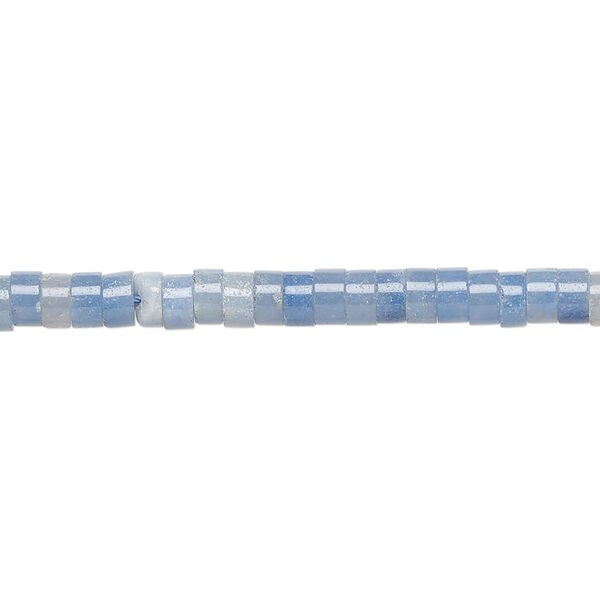 Bead 1pkg1 blue aventurine, 4x1.5mm-4x2.5mm heishi B grade, 15.5-16 inch natural image number 0