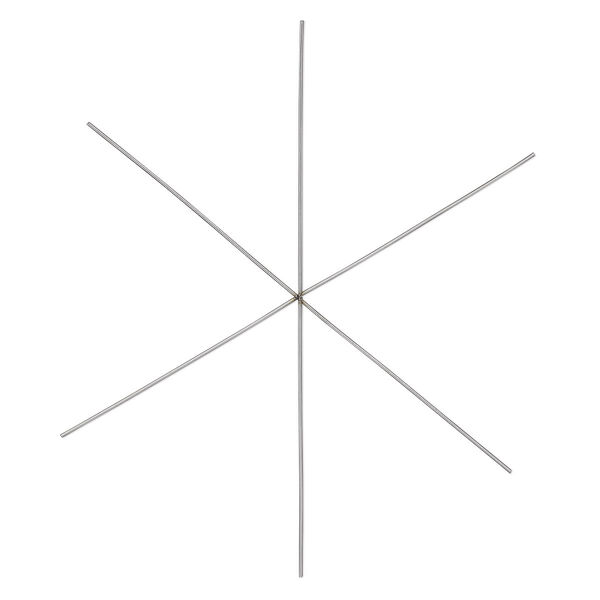 Ornament frame, carbon steel, 4-1/2 inch snowflake with 6 legs, 18 gauge. Sold per pkg of 10. image number 0