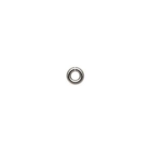 Jump ring, 14KtW white gold, 5mm round, 2.4mm inside diameter, 16 gauge. Sold per pkg of 2.