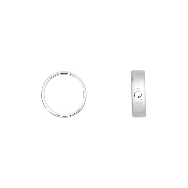 Bead frame, sterling silver, 11mm round, fits up to 8.5mm bead. Sold individually. image number 0
