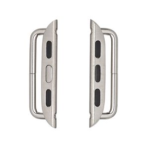 Watch component, imitation rhodium-finished brass, 32x8.5mm with 22mm bar. Sold per pkg of 2.