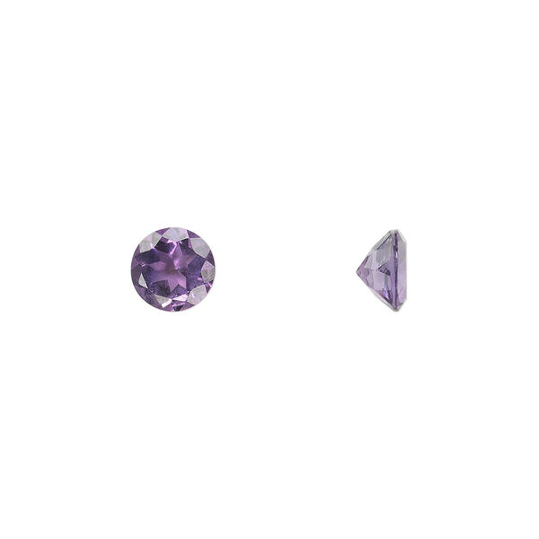 Amethyst 1pkg1, hand-cut faceted round gem natural A grade, 6mm image number 0