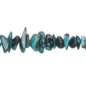 Turquoise 1pkg1, chip bead 15 inch medium
