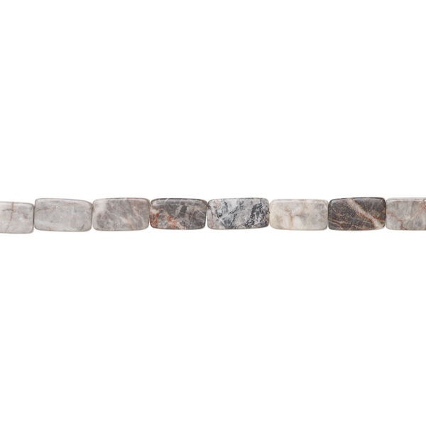 Pink-grey marble 1pkg1, flat rectangle bead natural, 15 inch 23x14mm-30x16mm image number 1