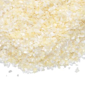 Inlay chip, mother-of-pearl shell (bleached), white, mini undrilled chip, Mohs hardness 3-1/2. Sold per 1-ounce pkg.