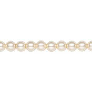 Pearl 50pk creamrose, Preciosa Czech crystal 5mm round
