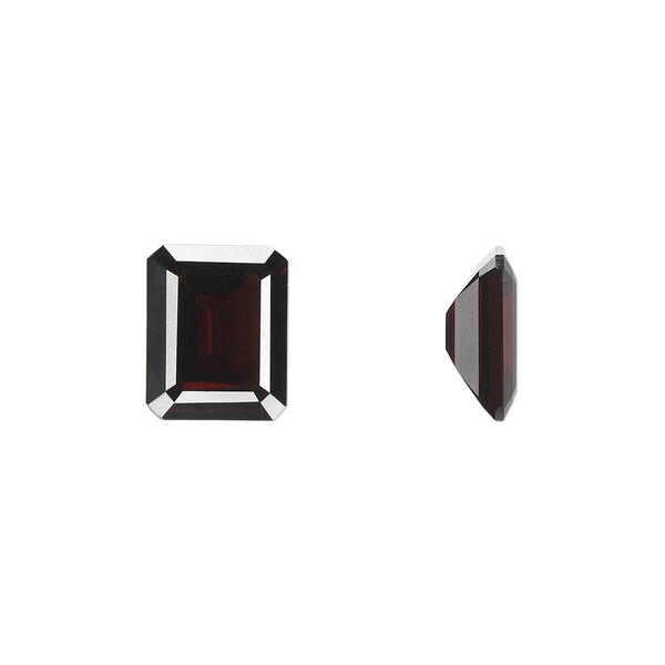 Gem, almandite garnet (natural), 11x9mm faceted emerald-cut, A grade, Mohs hardness 7 to 7-1/2. Sold individually. image number 0
