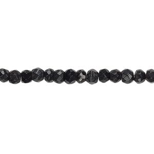 Black onyx 1pkg1, hand-cut faceted rondelle bead 13 inch 4x3mm-6x4mm