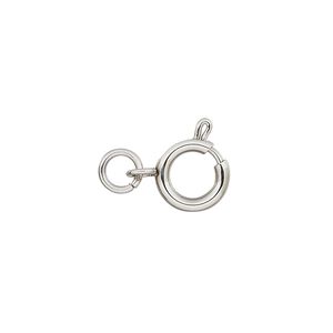 Springring 1pkg2, 10mm, stainless steel clasp 1-strand