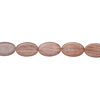 Red-brown marble 1pkg1, puffed oval bead natural, 15 inch 38x25mm-40x28mm image number 1