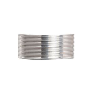 Wire, sterling silver, dead-soft, round, 22 gauge. Sold per 25-foot spool.