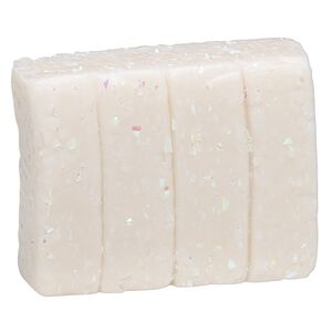 Polymer clay, Sculpey® PREMO, opal. Sold per 2-ounce bar.