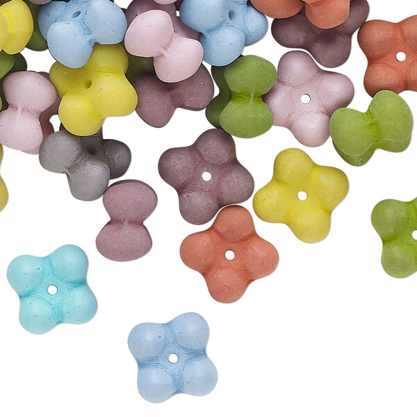 Bead mix, Czech glass, opaque mixed colors, 9x6mm nesting rondelle. Sold per 2-ounce pkg, approximately 100 beads. image number 0