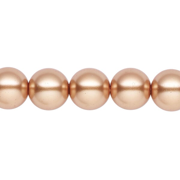 Pearl 1pk bright gold, Celestial Crystal&reg; 10mm round 15.5-16 inch image number 0