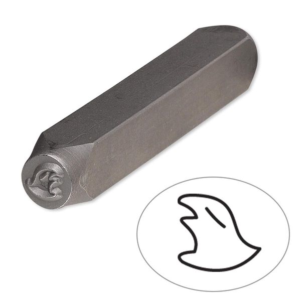 Stamp punch, tempered chrome vanadium steel, 5.5x5.5mm eagle head, 2-3/4 x 3/8 inches. Sold individually. image number 0