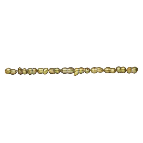 Freshwater pearl 1pkg1, freeform, 15 inch iris bronze 16x7mm-29x11mm cultured image number 1