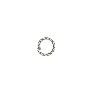 Loop Lock™, JBB Findings, antique silver-plated brass, 8mm twisted round. Sold per pkg of 4.