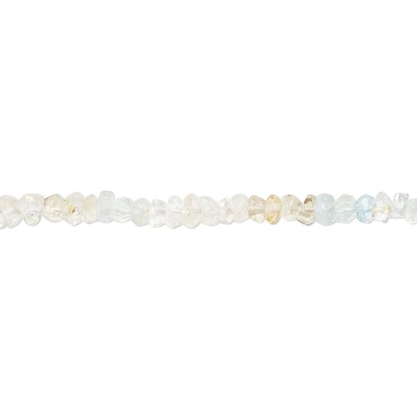 Multi-beryl 1pkg1, hand-cut faceted rondelle bead 13 inch 3x2mm-4x2mm image number 0
