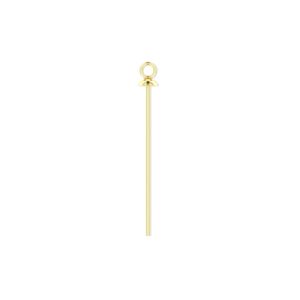 Head pin, 14Kt gold-filled, 1 inch with cup and ring, 24 gauge. Sold per pkg of 4.