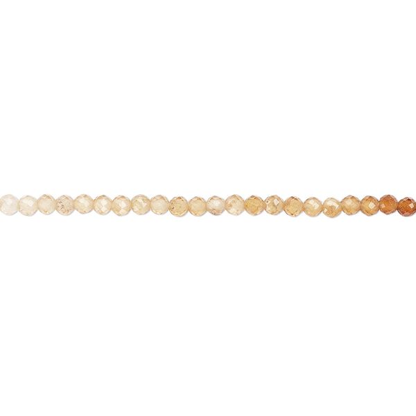 Hessonite garnet 1pkg1, faceted round bead natural 13 inch 1.5-2mm image number 0