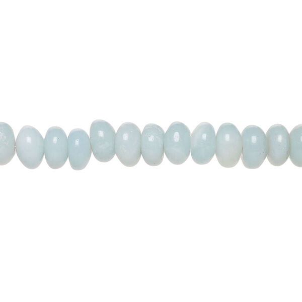 Amazonite 1pkg1, rondelle bead natural, 15 inch 6x3mm-7x4mm image number 0