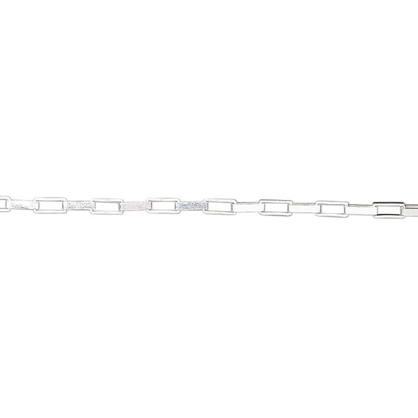 Chain, sterling silver, 1.5mm long box. Sold per pkg of 50 feet. image number 0